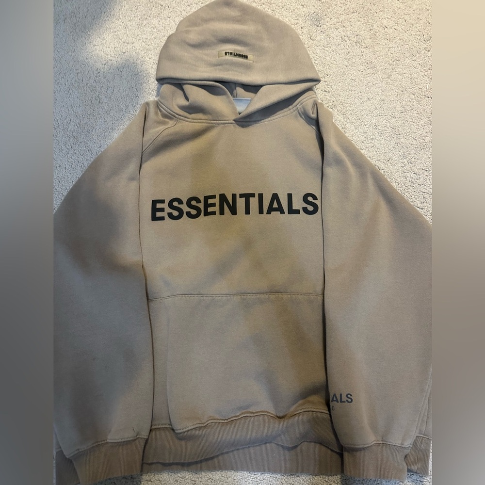 Fear of God Essentials Hoodie in Beige